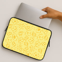 Yellow And Orange - Floral Patterns MacBook Case
