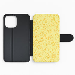 Yellow And Orange - Floral Patterns Flip Phone Case