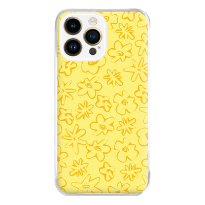 Yellow And Orange - Floral Patterns Phone Case for iPhone 14 Pro Max