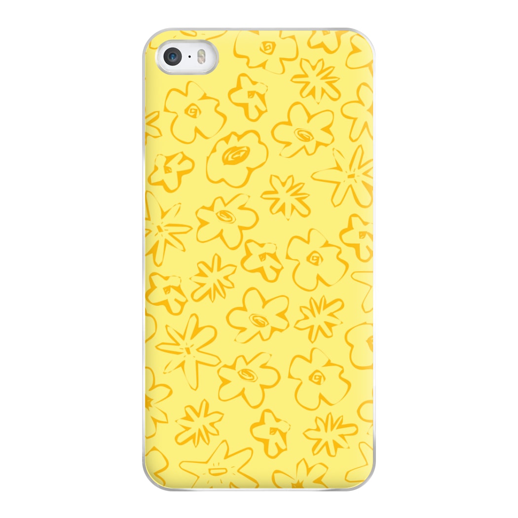 Yellow And Orange - Floral Patterns Phone Case for iPhone 5 / 5s / SE 2016