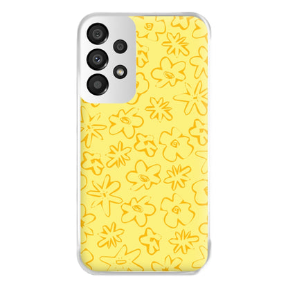 Yellow And Orange - Floral Patterns Phone Case for Galaxy A33