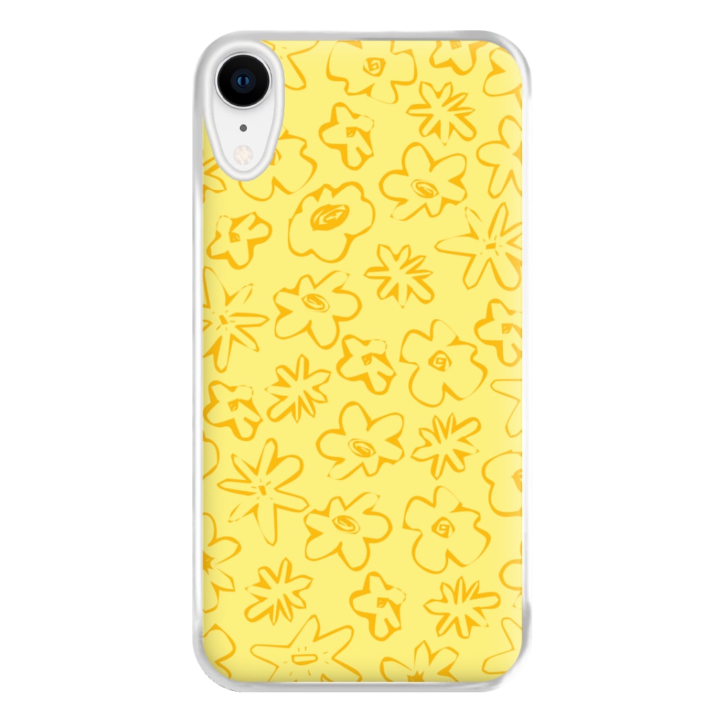 Yellow And Orange - Floral Patterns Phone Case for iPhone XR