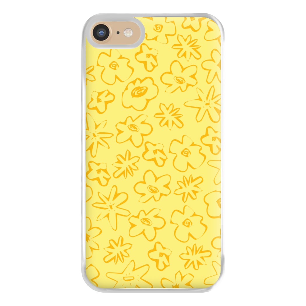 Yellow And Orange - Floral Patterns Phone Case for iPhone 6 / 7 / 8 / SE