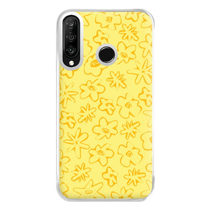 Yellow And Orange - Floral Patterns Phone Case for Huawei P30 Lite