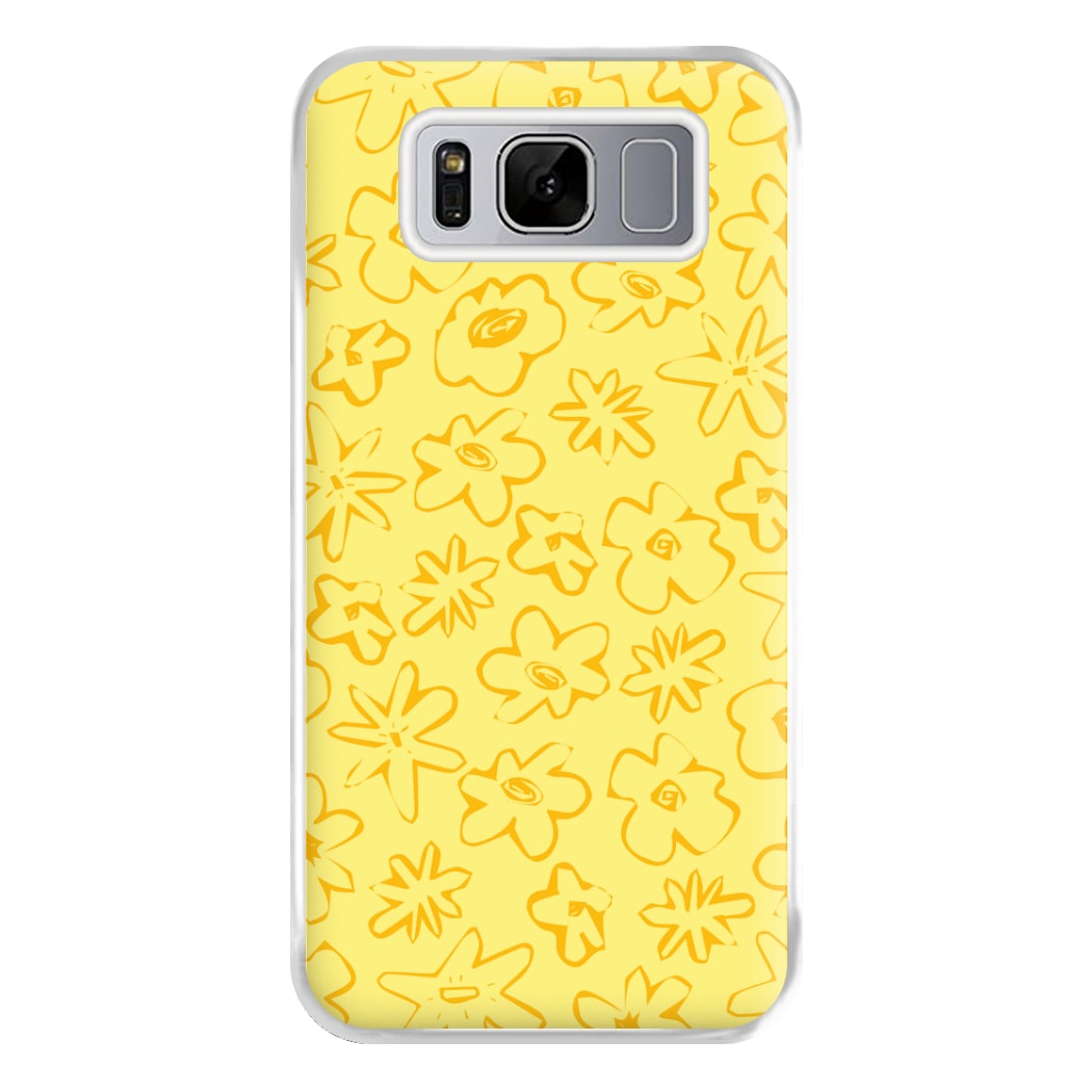 Yellow And Orange - Floral Patterns Phone Case for Galaxy S8 Plus