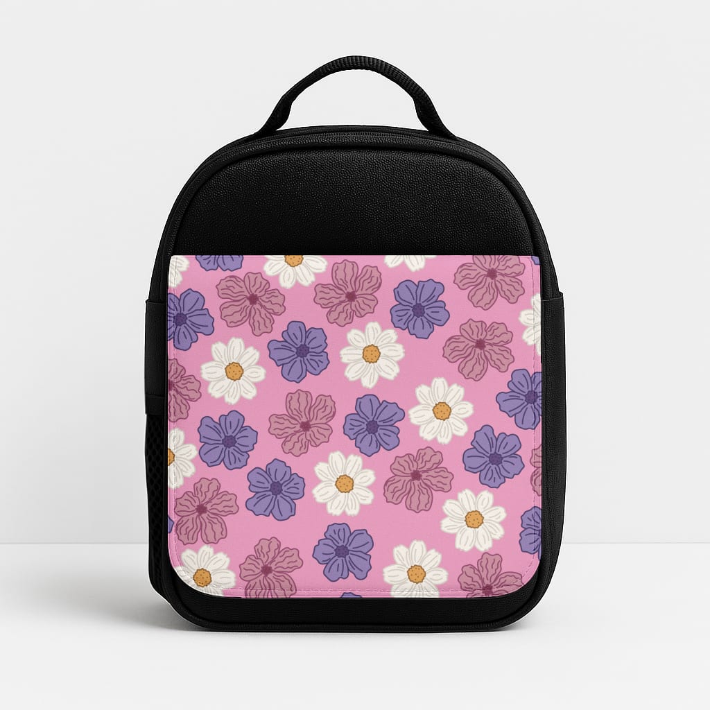 Pink, Purple And White Flowers - Floral Patterns Insulated Lunchbox