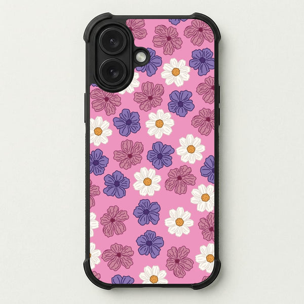Pink, Purple And White Flowers - Floral Patterns Phone Case — Bumper case