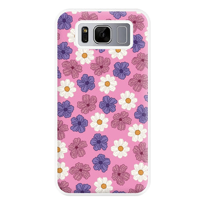 Pink, Purple And White Flowers - Floral Patterns Phone Case for Galaxy S8 Plus