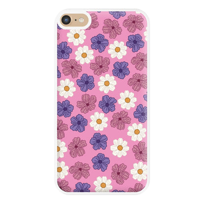 Pink, Purple And White Flowers - Floral Patterns Phone Case for iPhone 6 Plus / 7 Plus / 8 Plus