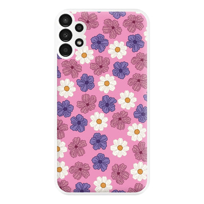 Pink, Purple And White Flowers - Floral Patterns Phone Case for Galaxy A13