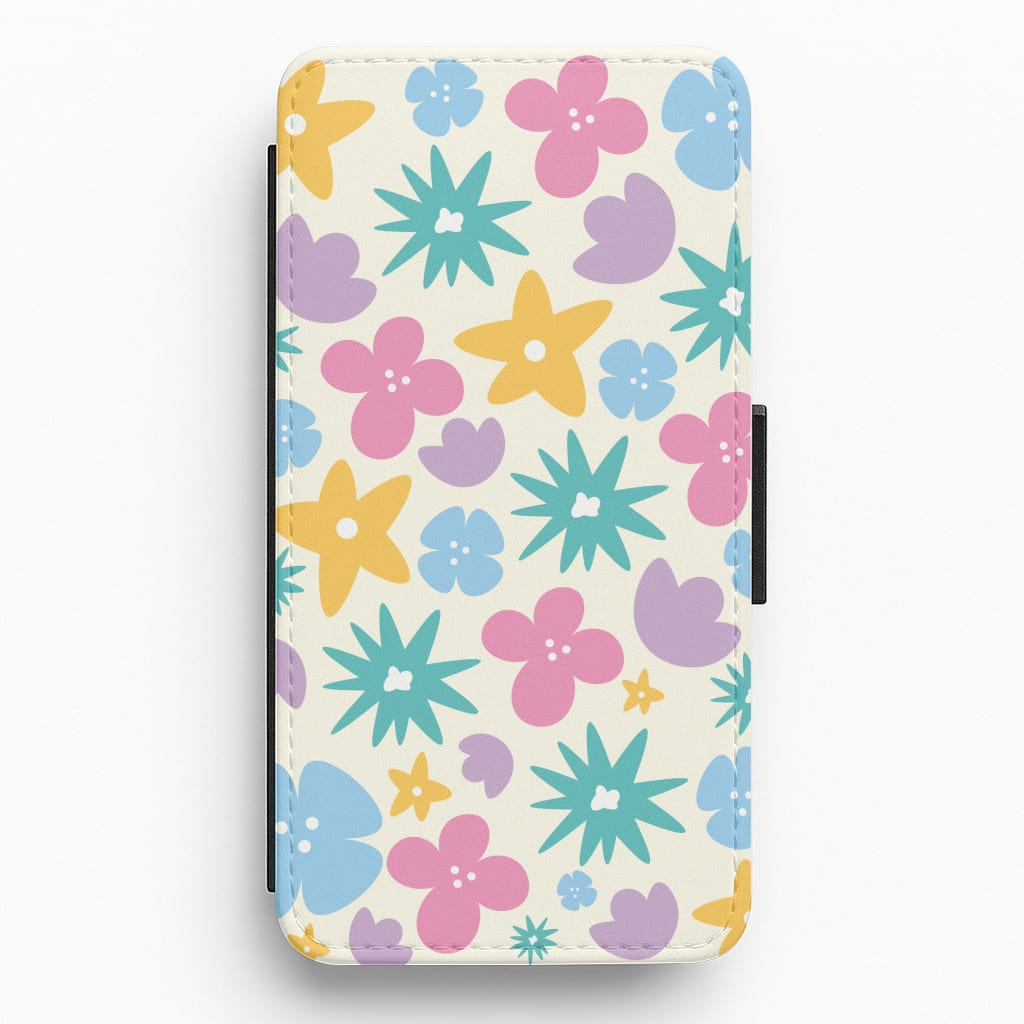 Playful Flowers - Floral Patterns Flip / Wallet Phone Case