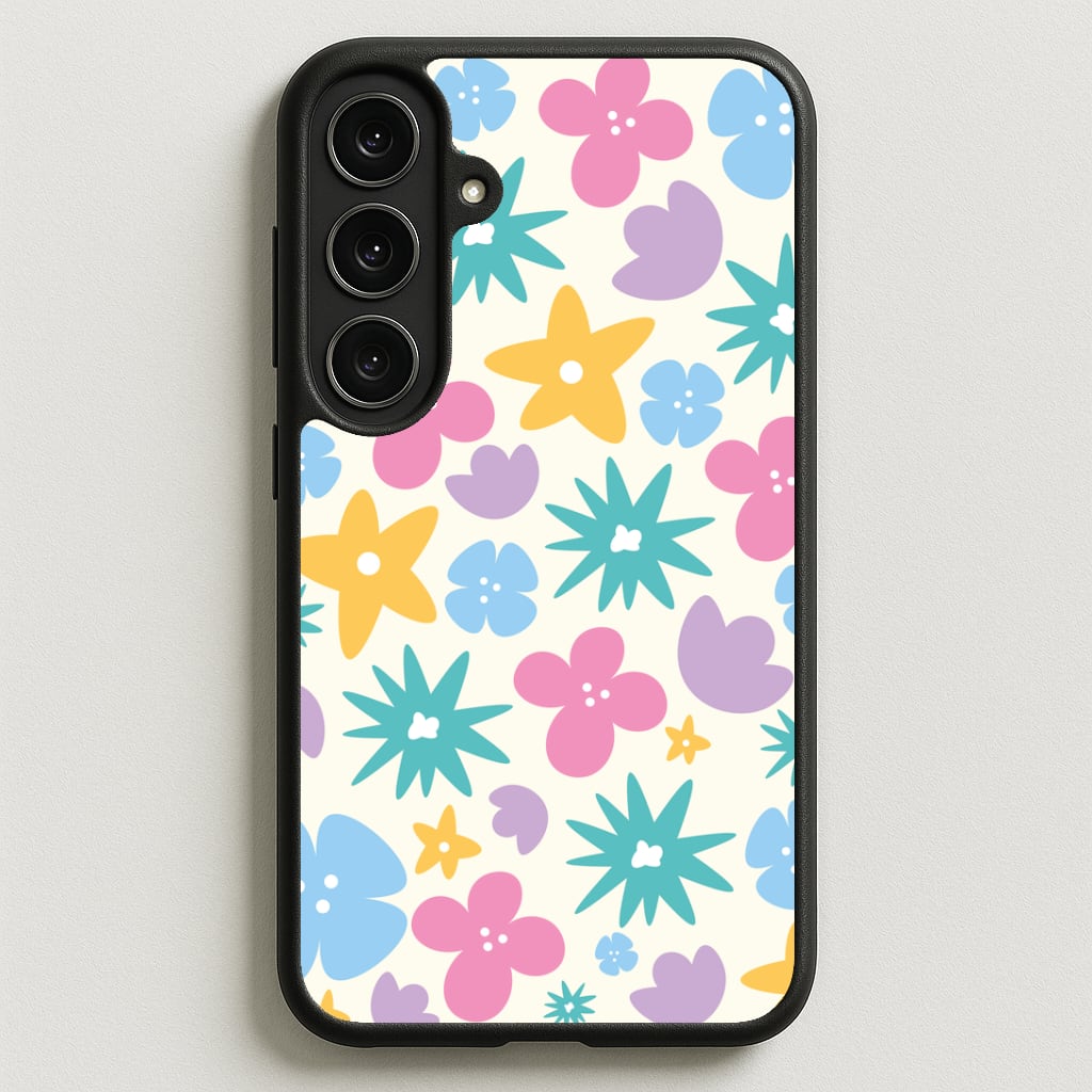 Playful Flowers - Floral Patterns Phone Case for Galaxy S25FE