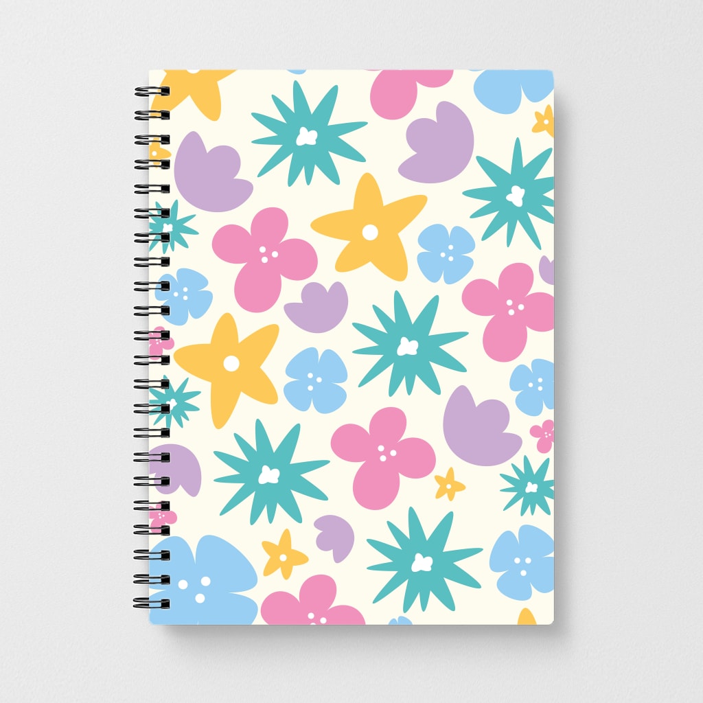 Playful Flowers - Floral Patterns Notebook