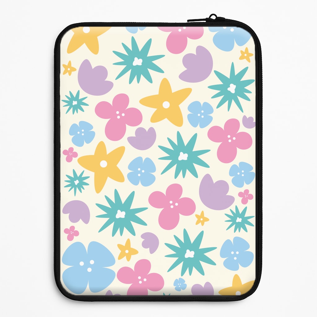 Playful Flowers - Floral Patterns Laptop Sleeve