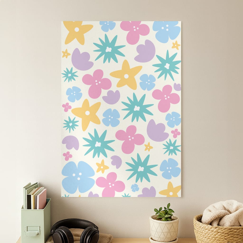 Playful Flowers - Floral Patterns Poster