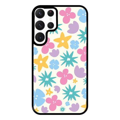 Playful Flowers - Floral Patterns Phone Case for Galaxy S22 Ultra