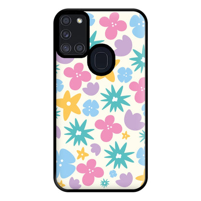 Playful Flowers - Floral Patterns Phone Case for Galaxy A21s