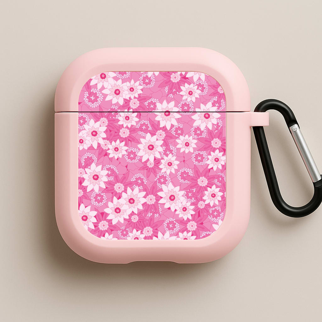 Pink Flowers - Floral Patterns Pink AirPods Case