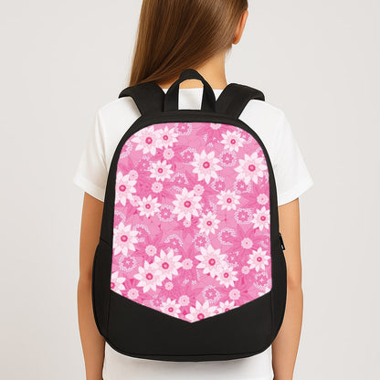 Pink Flowers - Floral Patterns Large School Bag