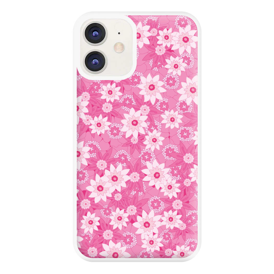 Pink Flowers - Floral Patterns Phone Case for iPhone 12 / 12 Pro