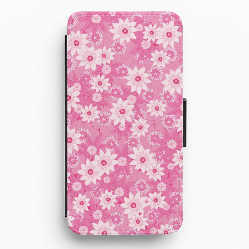 Pink Flowers - Floral Patterns Flip / Wallet Phone Case