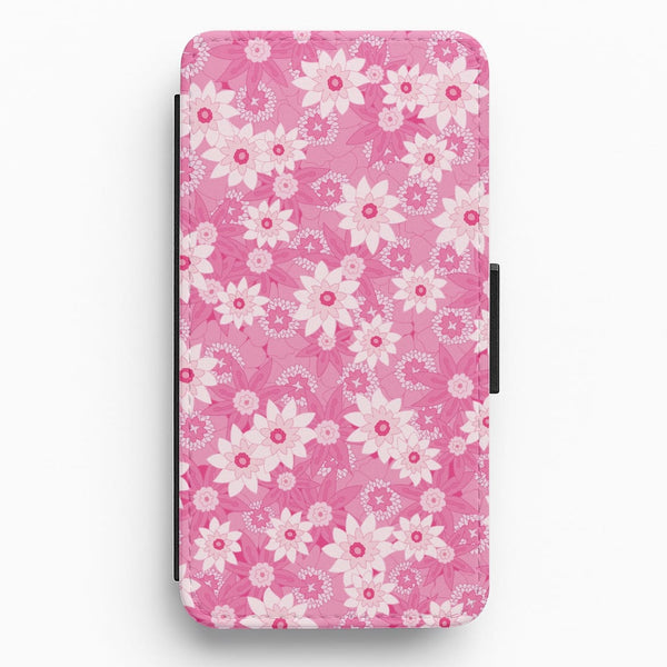 Pink Flowers - Floral Patterns Flip / Wallet Phone Case