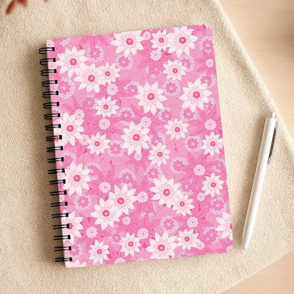 Pink Flowers - Floral Patterns Notepad