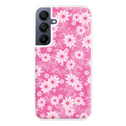 Pink Flowers - Floral Patterns Phone Case for Galaxy A16