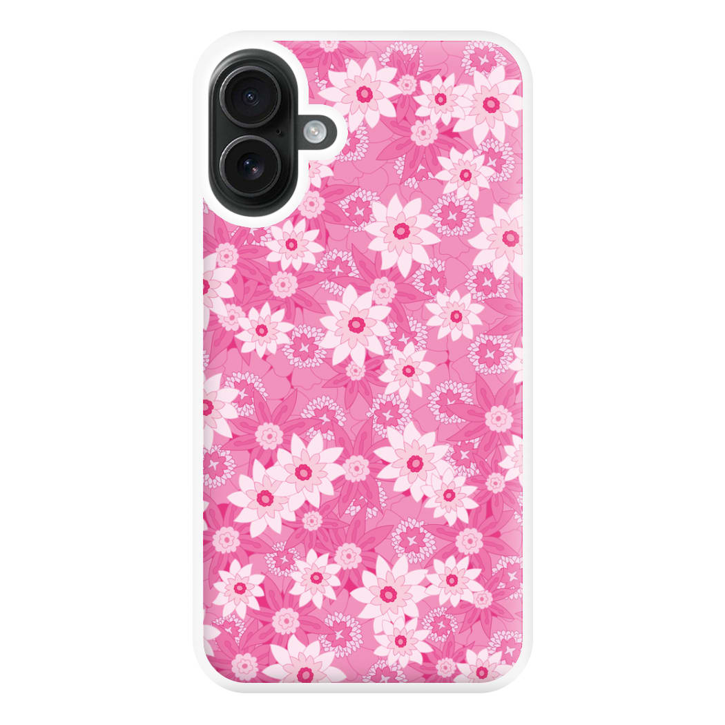 Pink Flowers - Floral Patterns Phone Case for iPhone 16 Plus