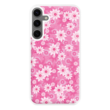 Pink Flowers - Floral Patterns Phone Case for Galaxy S24FE