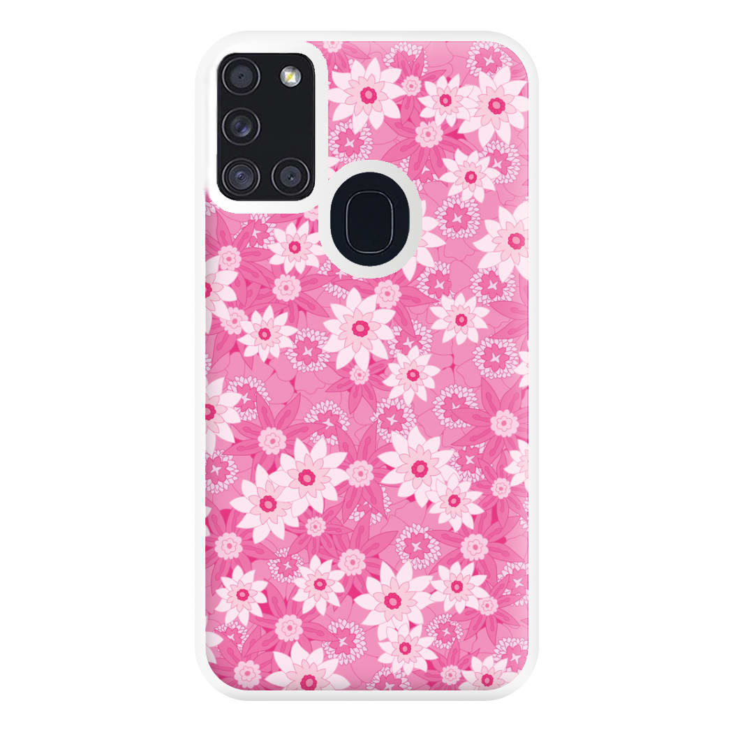 Pink Flowers - Floral Patterns Phone Case for Galaxy A21s