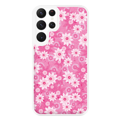 Pink Flowers - Floral Patterns Phone Case for Galaxy S22 Ultra