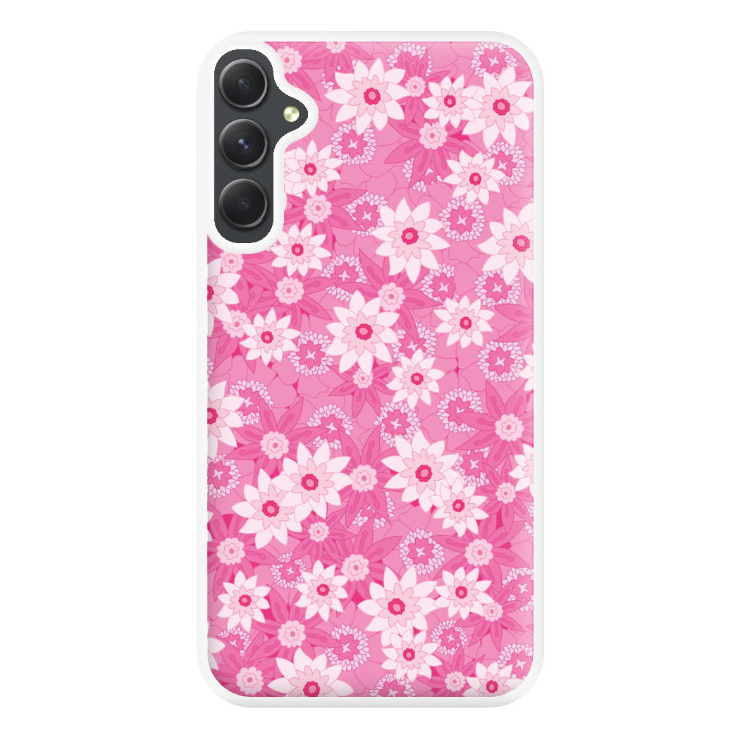 Pink Flowers - Floral Patterns Phone Case for Galaxy A34