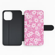 Pink Flowers - Floral Patterns Flip / Wallet Phone Case 2