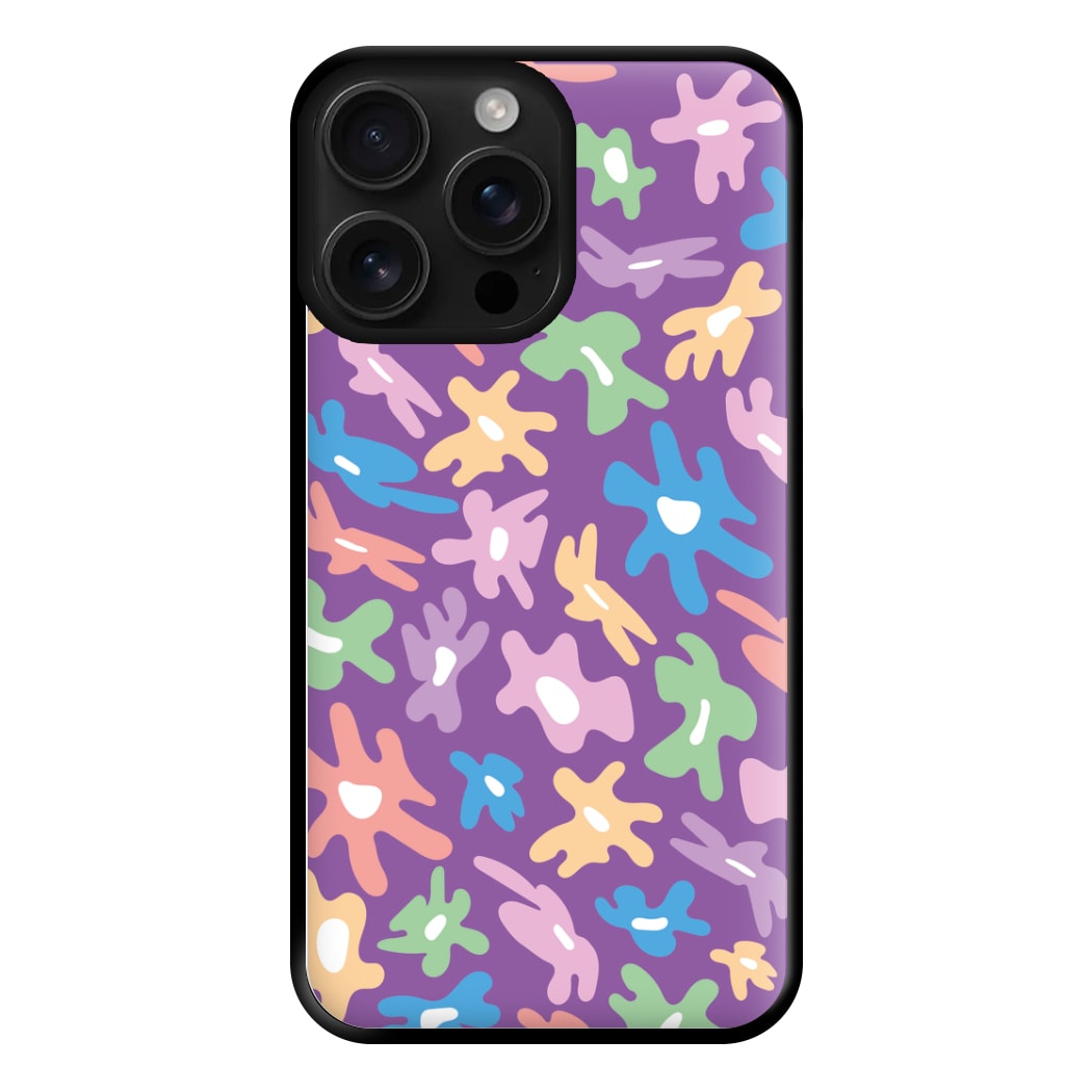 Abstract Flowers- Floral Patterns Phone Case for iPhone 16 Pro Max