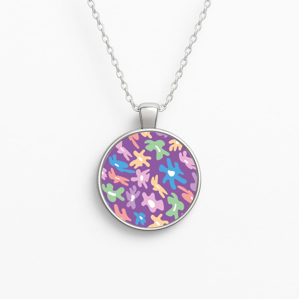 Abstract Flowers- Floral Patterns Necklace