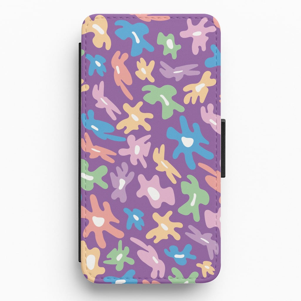 Abstract Flowers- Floral Patterns Flip / Wallet Phone Case
