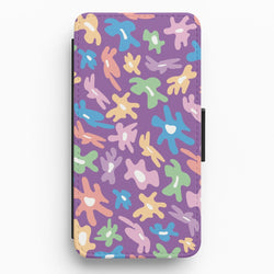 Abstract Flowers- Floral Patterns Flip / Wallet Phone Case