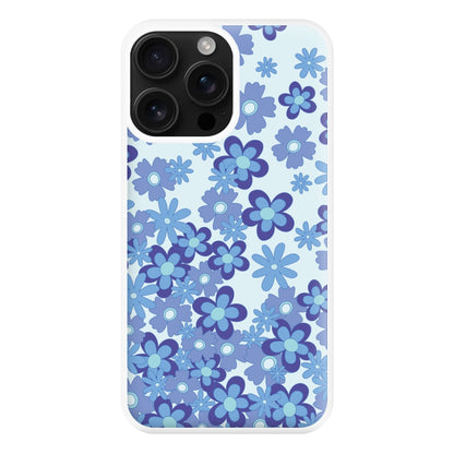 Blue Flowers - Floral Patterns Phone Case for iPhone 16 Pro Max