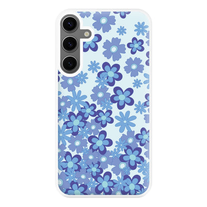 Blue Flowers - Floral Patterns Phone Case for Galaxy S24FE