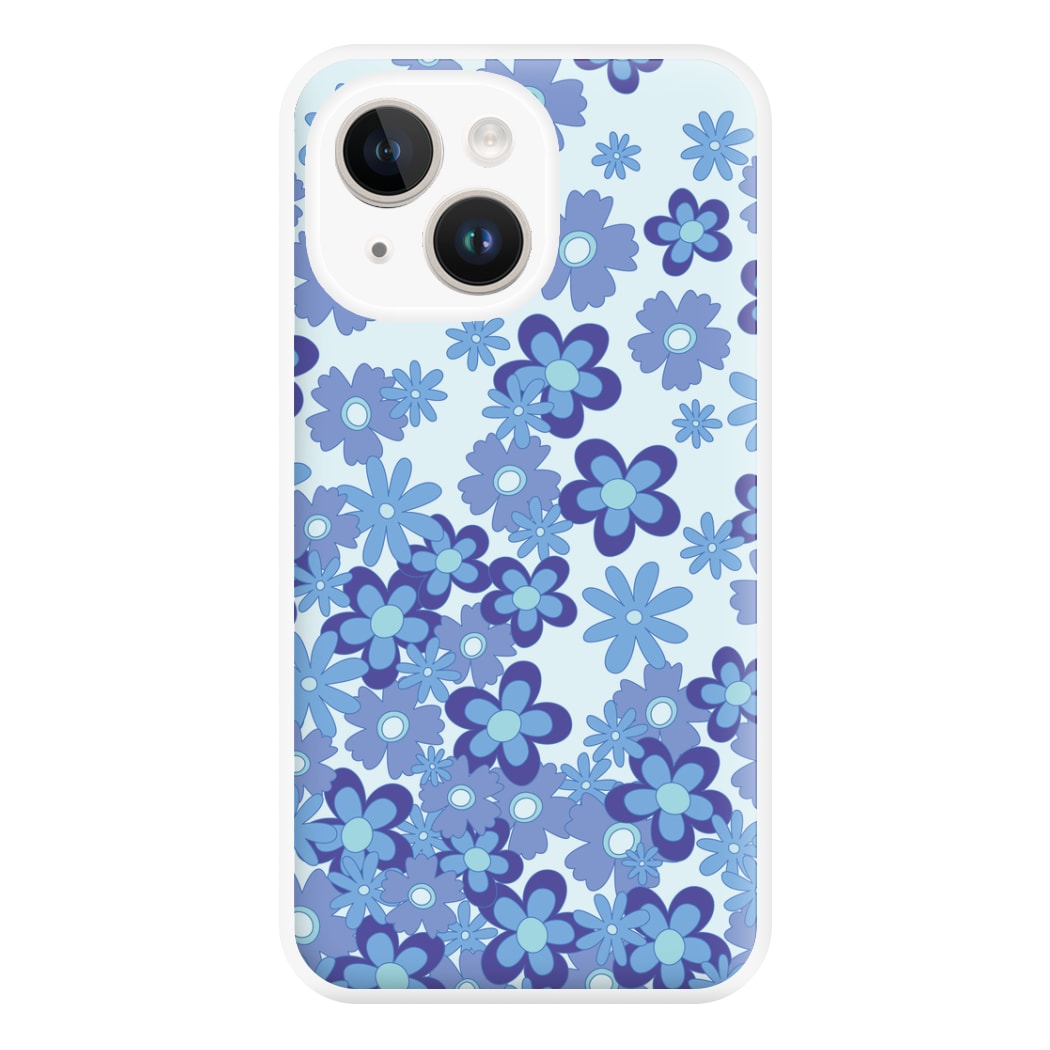 Blue Flowers - Floral Patterns Phone Case for iPhone 14 Plus