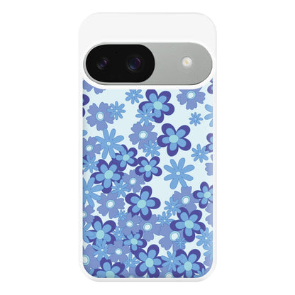 Blue Flowers - Floral Patterns Phone Case for Google Pixel 9 / 9 Pro