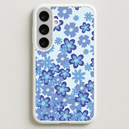 Blue Flowers - Floral Patterns Phone Case for Galaxy S25FE