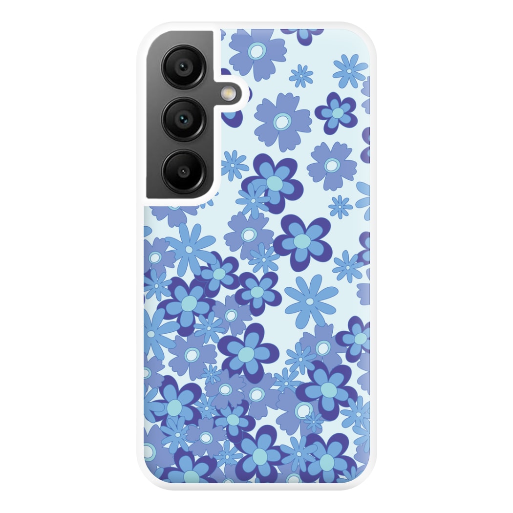 Blue Flowers - Floral Patterns Phone Case for Galaxy A55