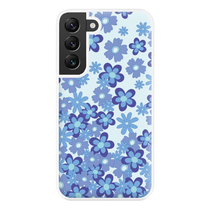 Blue Flowers - Floral Patterns Phone Case for Galaxy S22 Plus