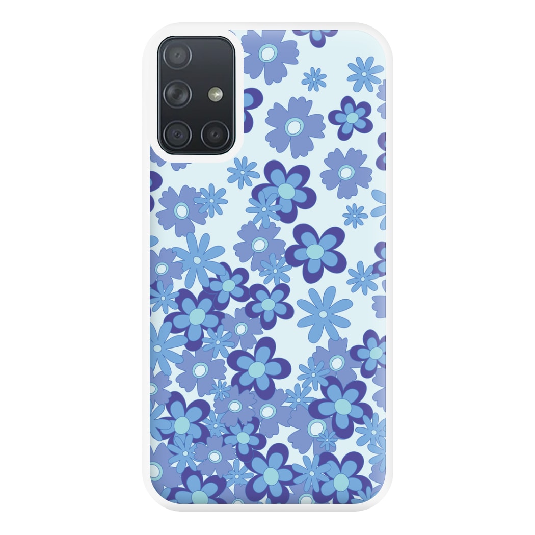 Blue Flowers - Floral Patterns Phone Case for Galaxy A71