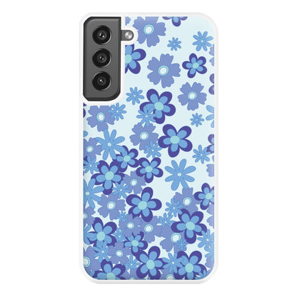 Blue Flowers - Floral Patterns Phone Case for Galaxy S21FE