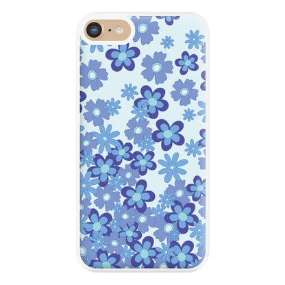 Blue Flowers - Floral Patterns Phone Case for iPhone 6 / 7 / 8 / SE