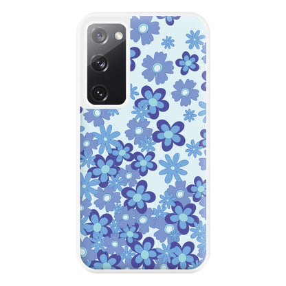 Blue Flowers - Floral Patterns Phone Case for Galaxy S20FE