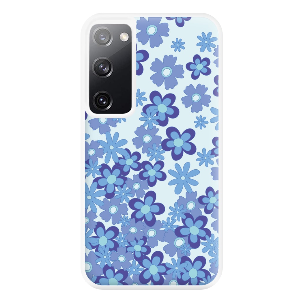 Blue Flowers - Floral Patterns Phone Case for Galaxy S20